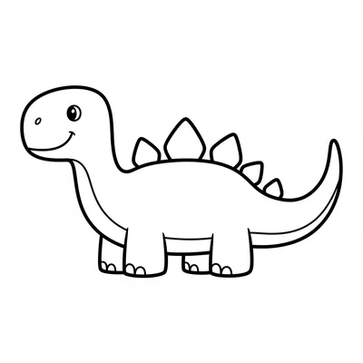 A big chunky dinosaur with a wide rectangular body, four thick stubby legs, a l… coloring page