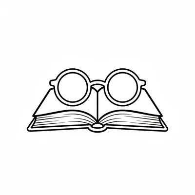 A pair of simple round eyeglasses with two circular lenses connected by a nose coloring page