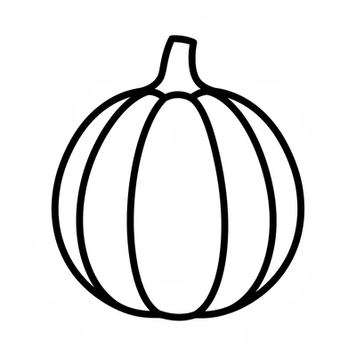 A simple round gourd with a narrow neck and round bottom, viewed straight-on coloring page