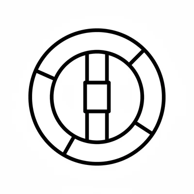 A simple round spinning wheel spindle, just the central upright post coloring page