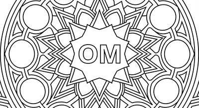 Render the exact text 'OM' in Geometric Sans-Serif style. T… coloring page