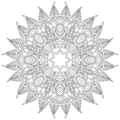 A circular mandala built from T-Rex silhouettes, six T-Rex profiles arranged in… coloring page