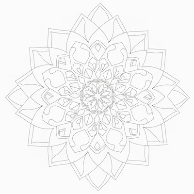 A diamond lattice mandala with 12 sections and 7 rings built entirely coloring page