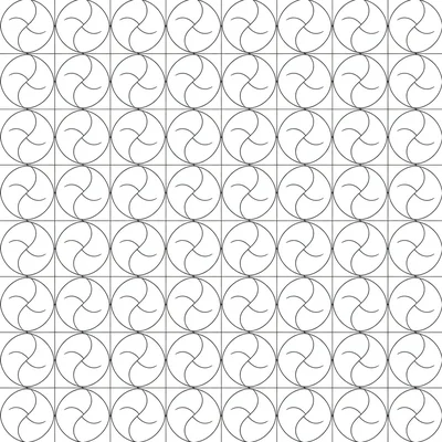 A zentangle composition using the 'Crescent Moon' tile, a repeating pattern coloring page