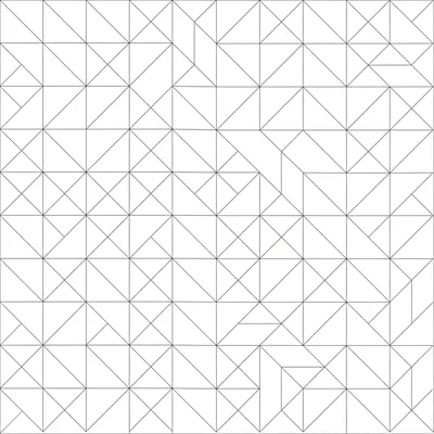 A zentangle-inspired abstract composition using only the triangle as the base coloring page