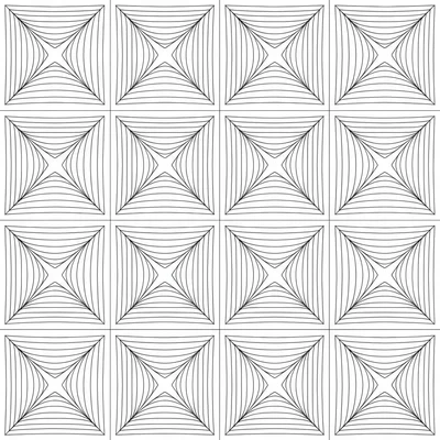 A zentangle-style abstract design based on the 'Knightsbridge' tile, a regular coloring page