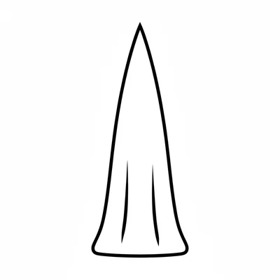 A simple giant sequoia tree as a tall narrow triangle shape with a thick coloring page