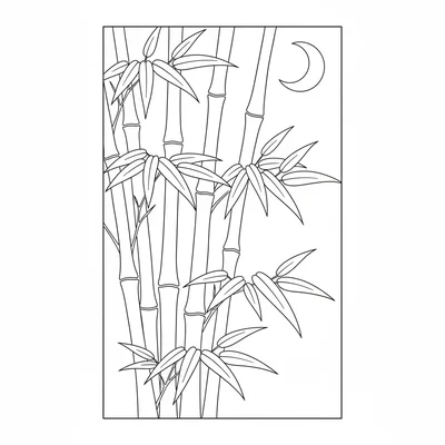 A Japanese botanical panel in the Rinpa style showing coloring page