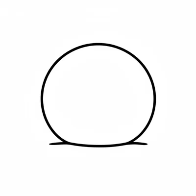 A simple puffball mushroom, a large round sphere mushroom with no visible stem coloring page