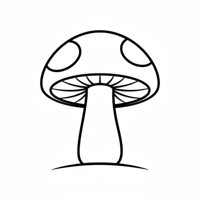 A round smooth-cap mushroom with a gently domed beige cap, a thick straight coloring page